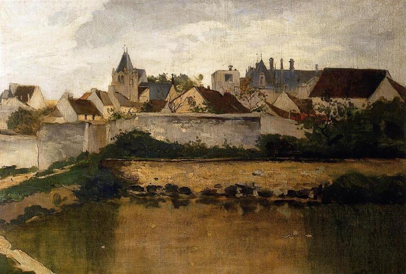 Charles-Francois Daubigny The Village, Auvers-sur-Oise Norge oil painting art